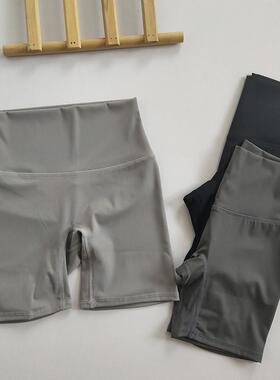 No awkward lines, high waisted fitness shorts, yoga