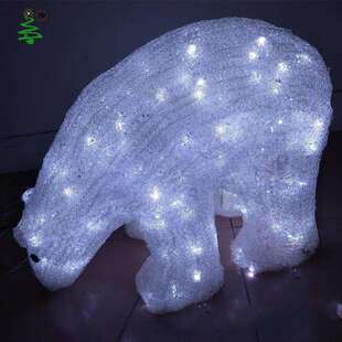 饰灯 灯光节动物造型灯园林景观跨境圣诞节滴胶北极熊节日装