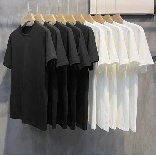 Men Regular Plain Round Neck Tee Casual Sleeve Crew Shirt