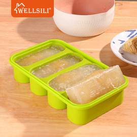 高汤大容量硅胶冰格辅食盒，婴儿冷冻盒硅胶，辅食格子辅食保鲜储存盒