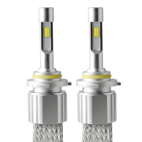编织带铜带LED大灯8颗灯珠高亮解码 led headlamp canbus tuning