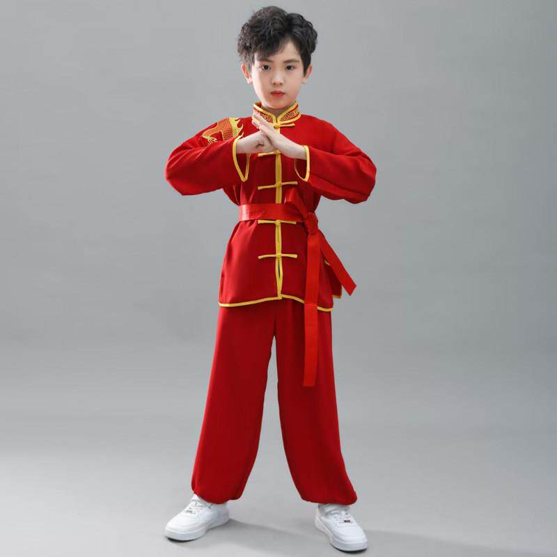 儿童武术服武术服装刺绣练功服表演比赛演出服太极服训练专用服装