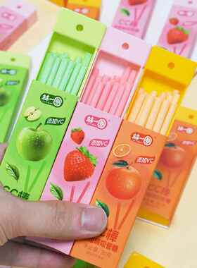 CC棒吸管糖草莓老酸奶味盒装抽抽盒网红糖果独立小包糖果休闲零食