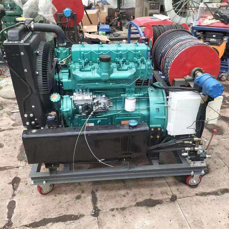 疏汽油机物下道疏通机管道地沟油清洗机工业高压通20210521水设业