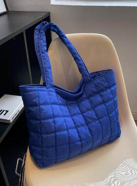 Minimalist Quilted Puffy Tote Bag Large Capacity Crossbody