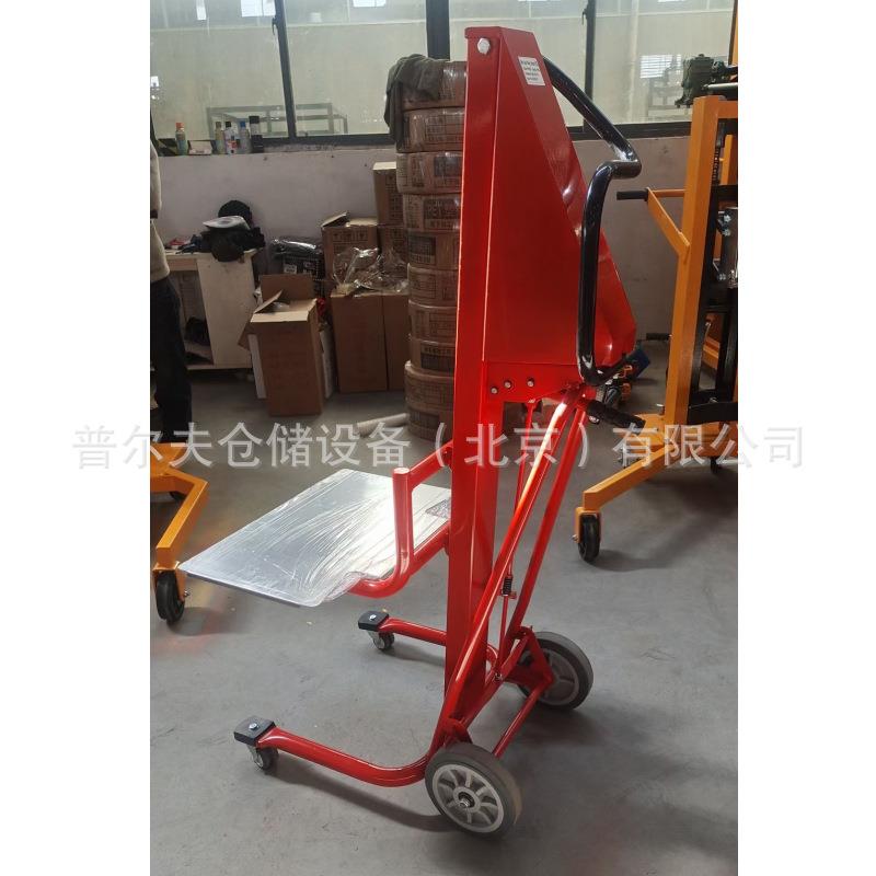 便携式手动货物升降搬运车迷你型手摇叉车升高车堆高车行李车