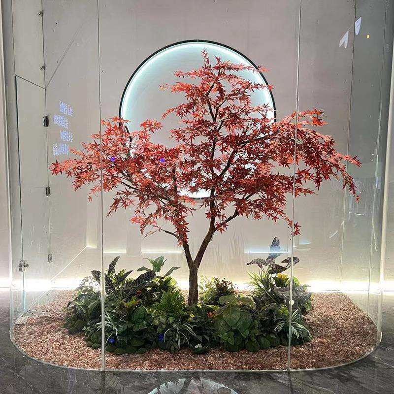 仿真枫树红枫树青枫树影视造景假树酒店大型造型树室内外摆件陈列图片