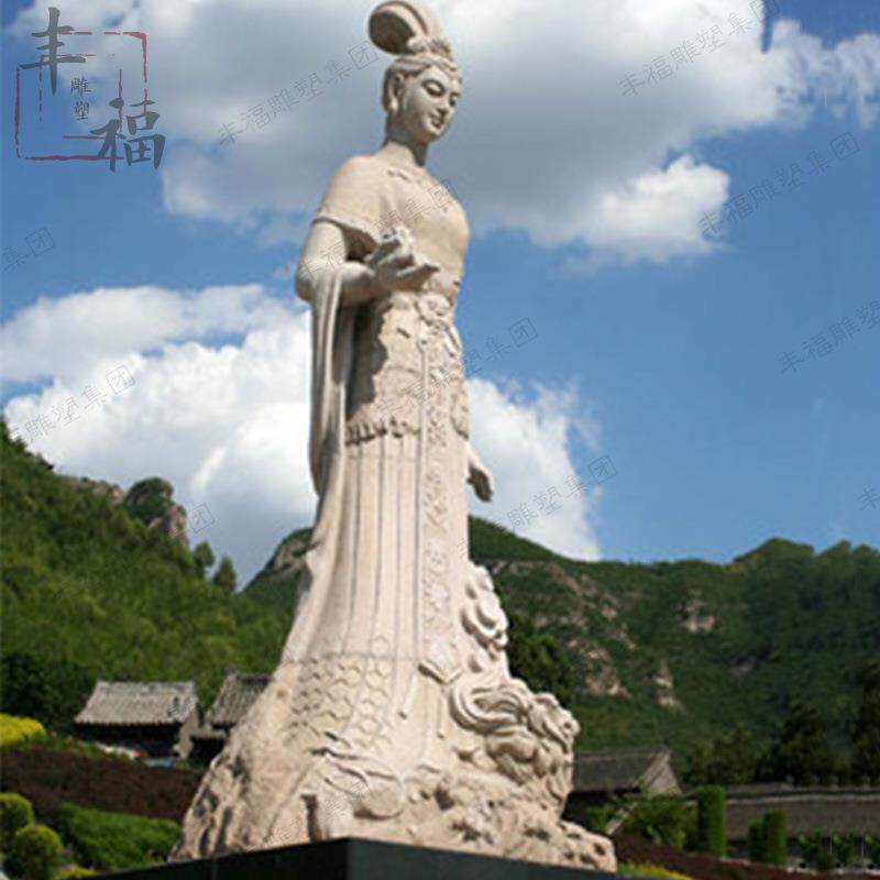 大理石仙女雕塑大型广场景区仙子雕像 户外石雕美女人物雕塑摆件