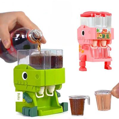 Children Dinosaur Dual Water Dispenser Toy with Cute Pink Bl