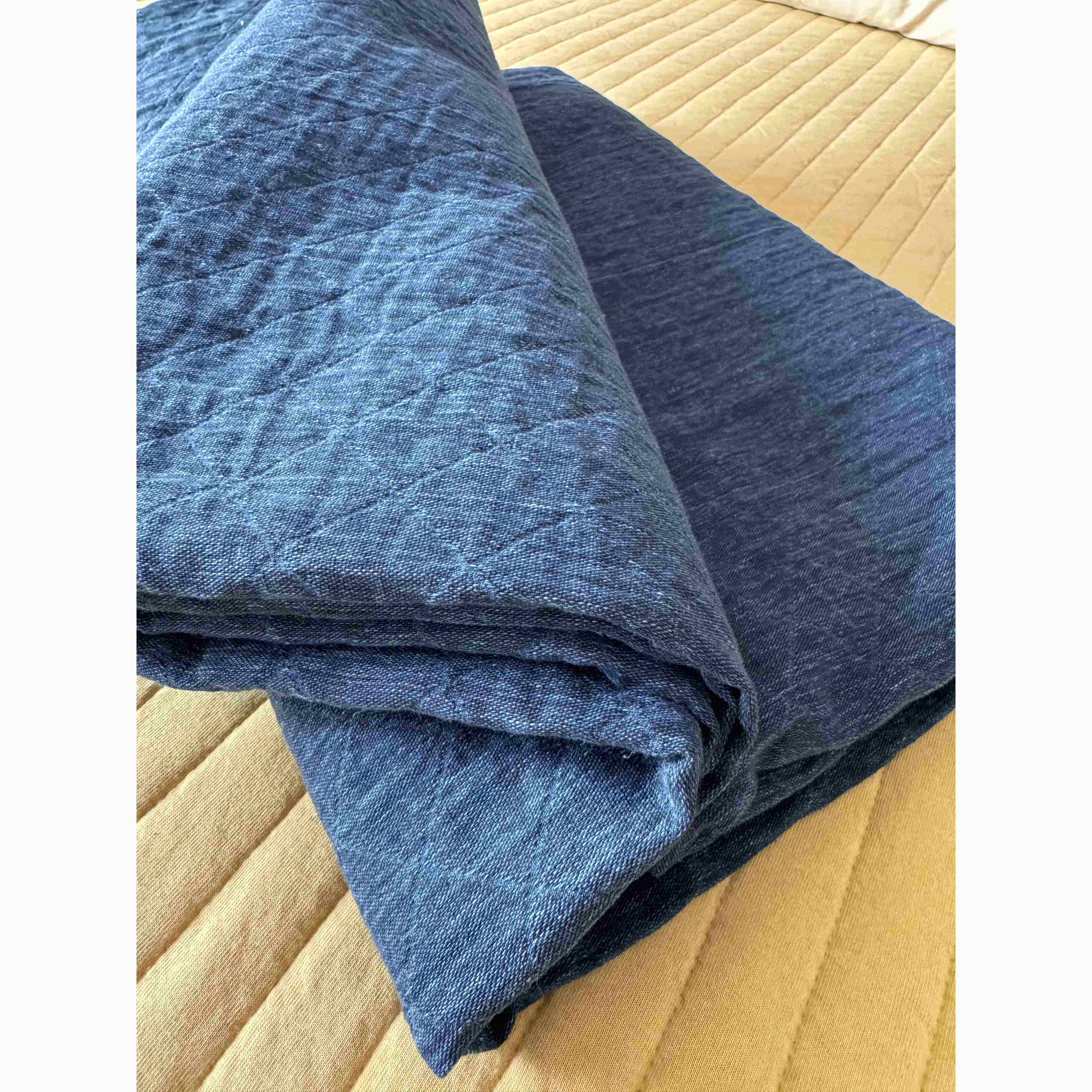 出口尾单加厚亚麻夏季单人床单汗麻三层交织纯色床品单件沙发巾