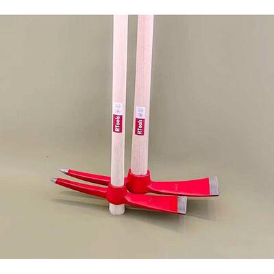 RTools日式家用钢镐头青冈木柄开荒刨地绿化破冰工具