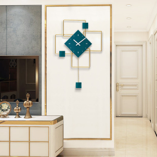 网红客厅2023新款轻奢挂钟现代简约钟表家用创意时钟挂墙餐厅静音