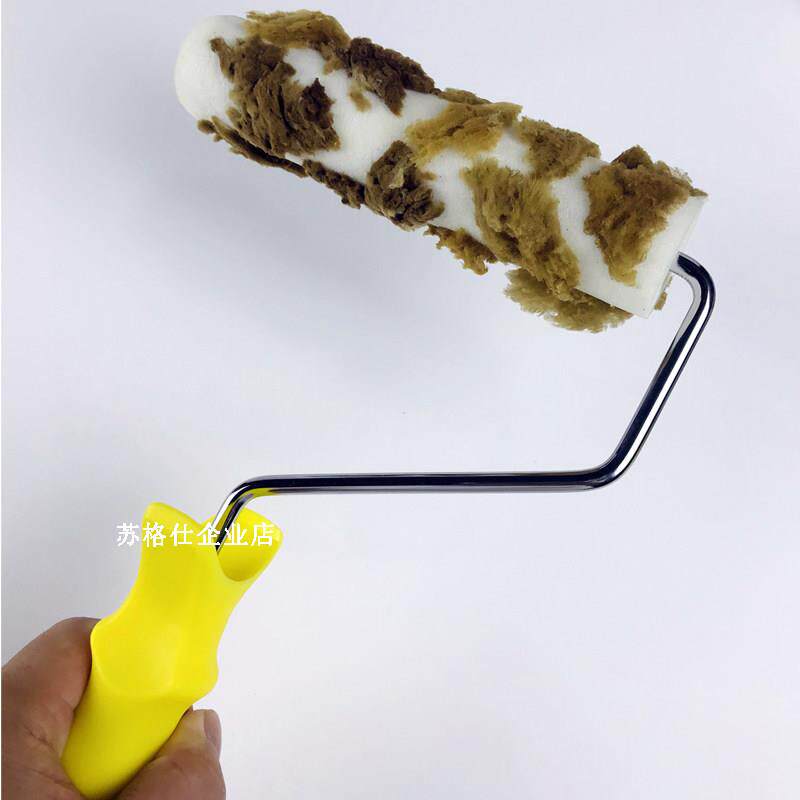 6寸稀疏点彩海藻辊三色珠光艺术漆天然老海藻绵滚筒海棉印花工具