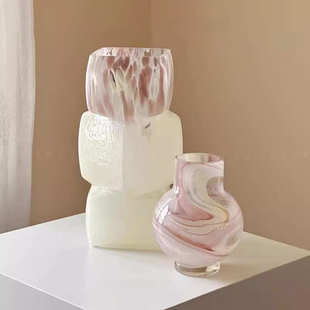 特别好看的玻璃花瓶摆件轻奢高级感客厅桌面水养插花装饰玄关花器