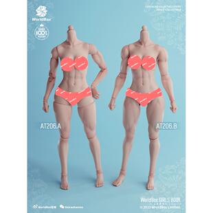现货 WorldBox  1/6 女素体  AT206 肌肉版 关节可动人偶兵人模型