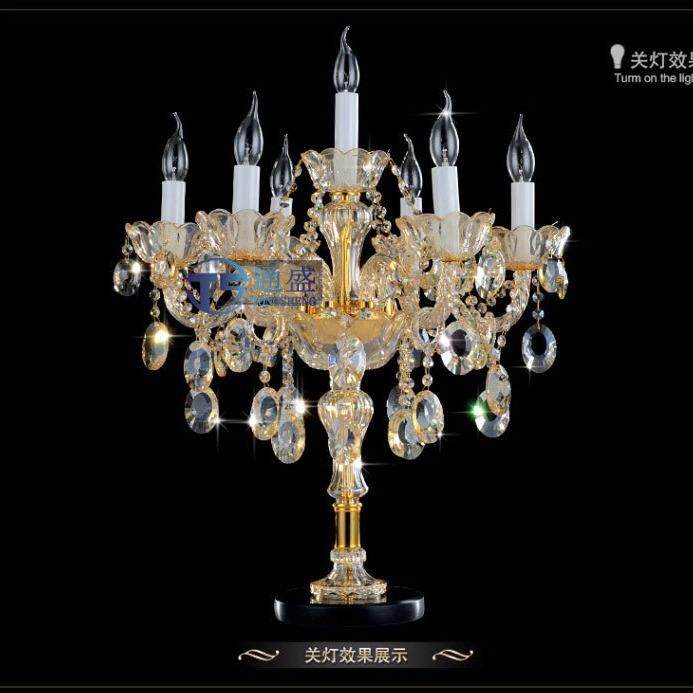 欧式水晶卧室床头台灯轻奢高档别墅客厅灯具浪漫风格酒店装饰台灯