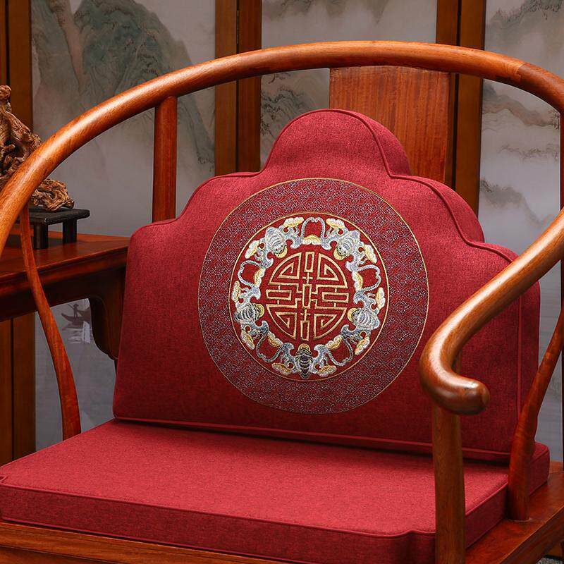 中式红木椅子沙发靠枕云朵枕异型抱枕元宝靠垫坐垫一体护腰靠背垫