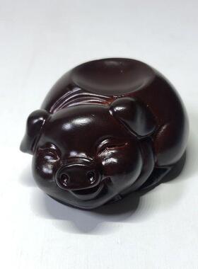 新款直销水晶球底座摆件树脂雕刻发财小猪球座收纳创意家居装饰办