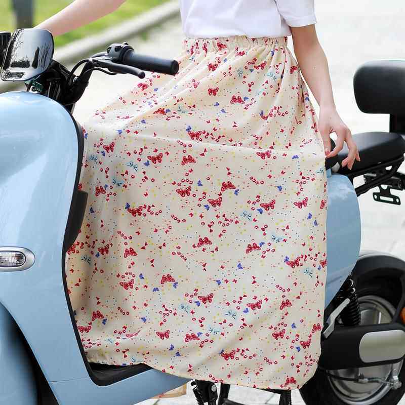 骑行护腿防走光裙子夏季防晒衣电动车挡风围裙电瓶车遮阳防晒裙