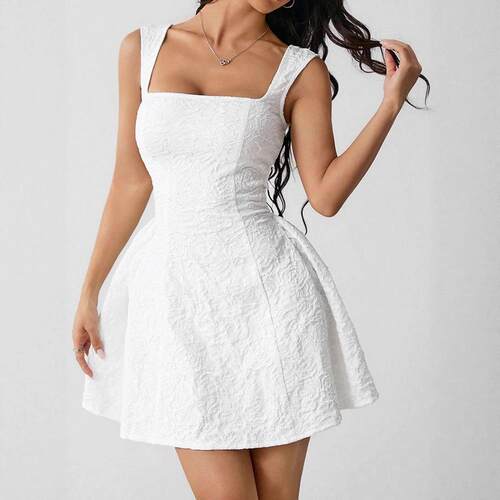 Women's Summer Cami Dress Sleeveless Square Neck Floral