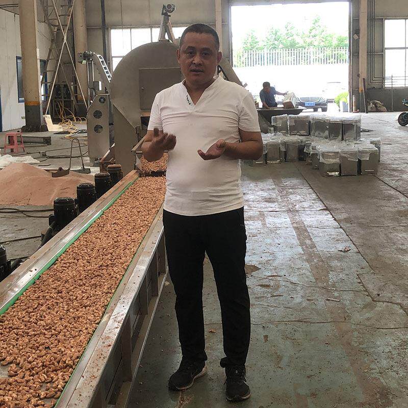 鱼饵料电磁全自动炒货机大米黄豆全自动炒制机电磁加热滚筒炒制机