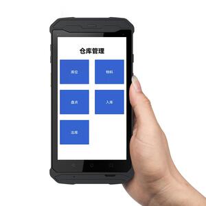 5.5寸4G手持终端一维扫码身份证PDA工业rfid安卓手持机打印一体机