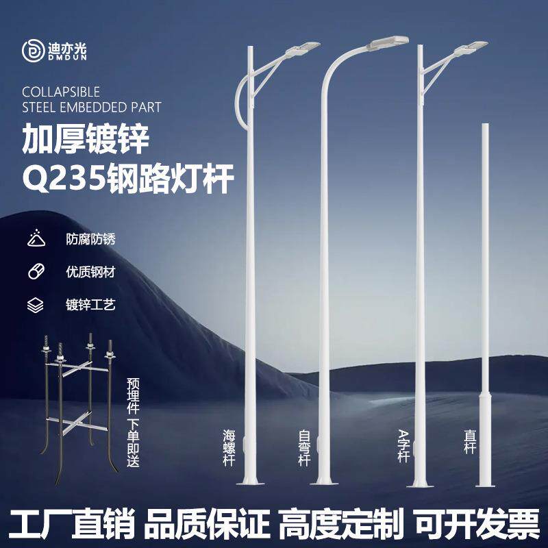 路灯杆户外LED市电路灯3米4米5米6米15米市政高杆太阳能灯亮化