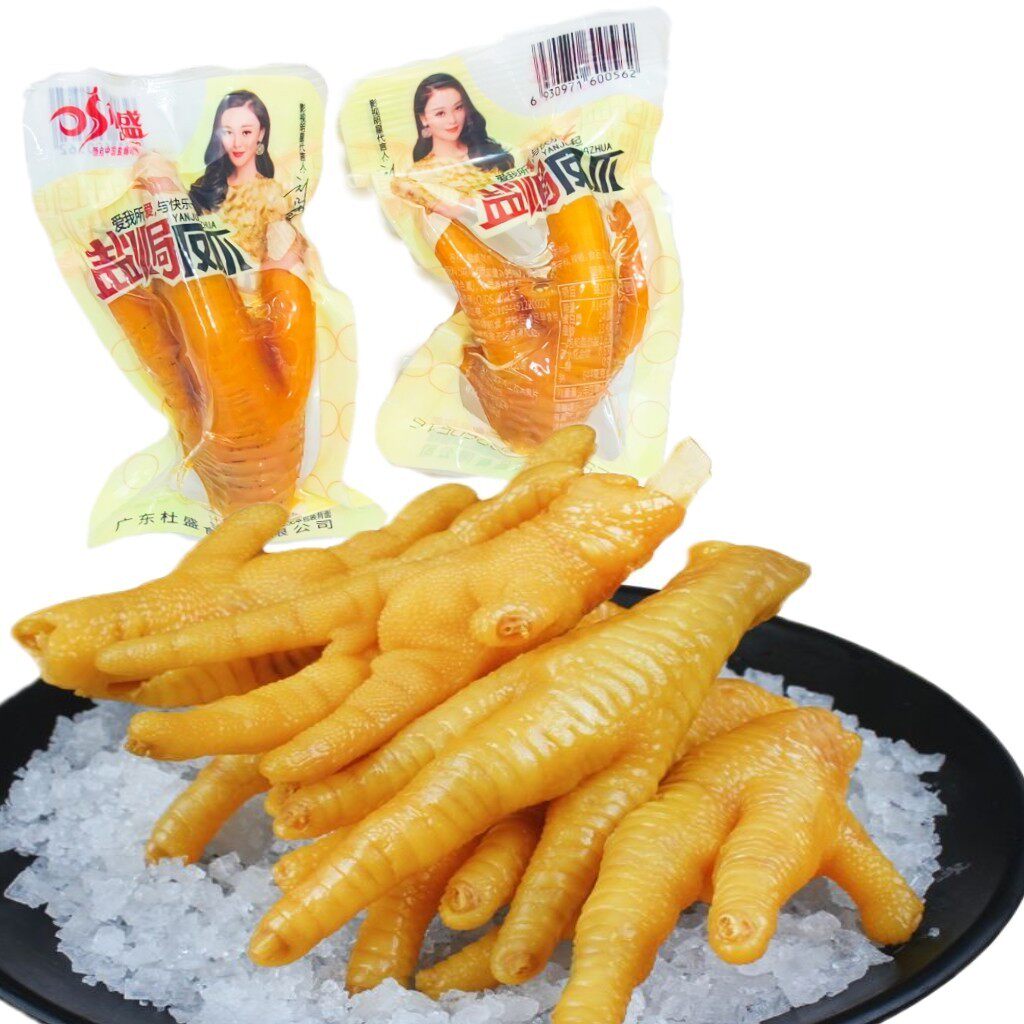 杜盛盐焗凤爪鸡脚鸡爪子真空独立小包即食熟食网红休闲零食品小吃