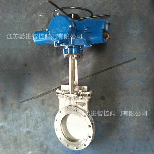 不锈钢电动刀闸阀PZ973H-16PDN450梅花式接PLC控制4-20mA通讯