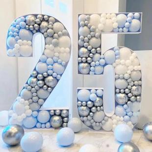 饰品造型 立体数字KT板气球盒子气球框宝宝生日派对场景布置装