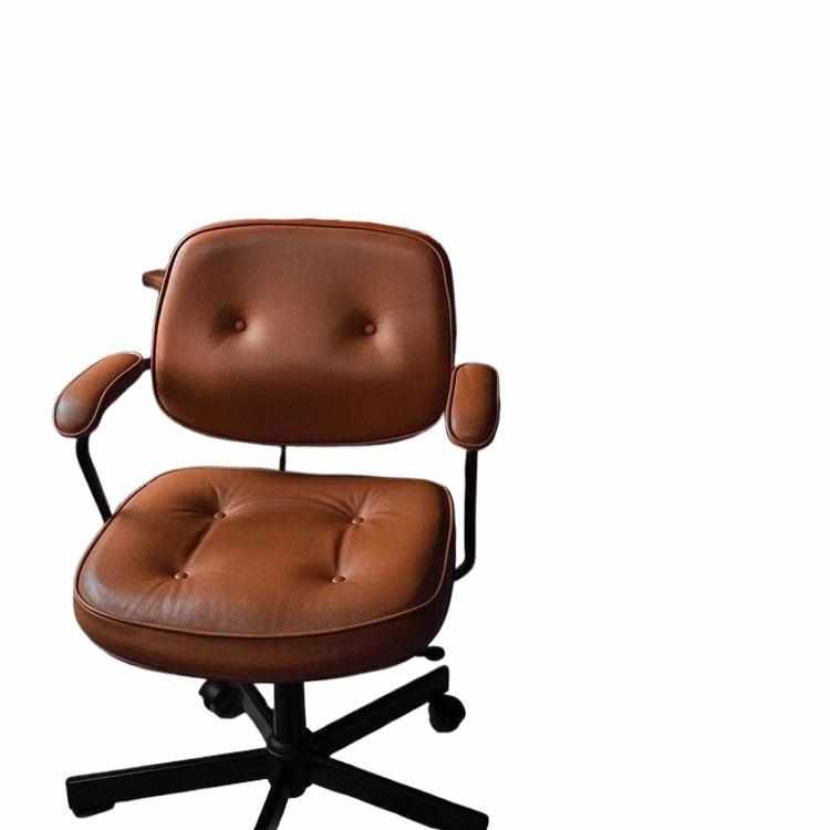 电脑椅办公椅可旋转简约风椅子中古风久坐舒适可升降书桌学习椅