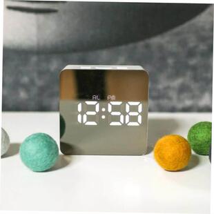 thermometer digital mirror镜面闹钟 light night alarm clock