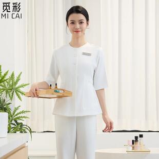 高端整形医院美容院美容师工作服医疗医美护士服套装前台白大褂春