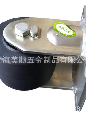 直供美顺7系列新品6寸高重载4.5T黑色浇注MC尼龙耐磨设备万向脚轮