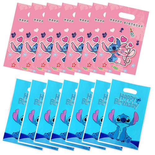 Lilo & Stitch Pink Blue Candy Bag Handle Gift Bag Girls Boys