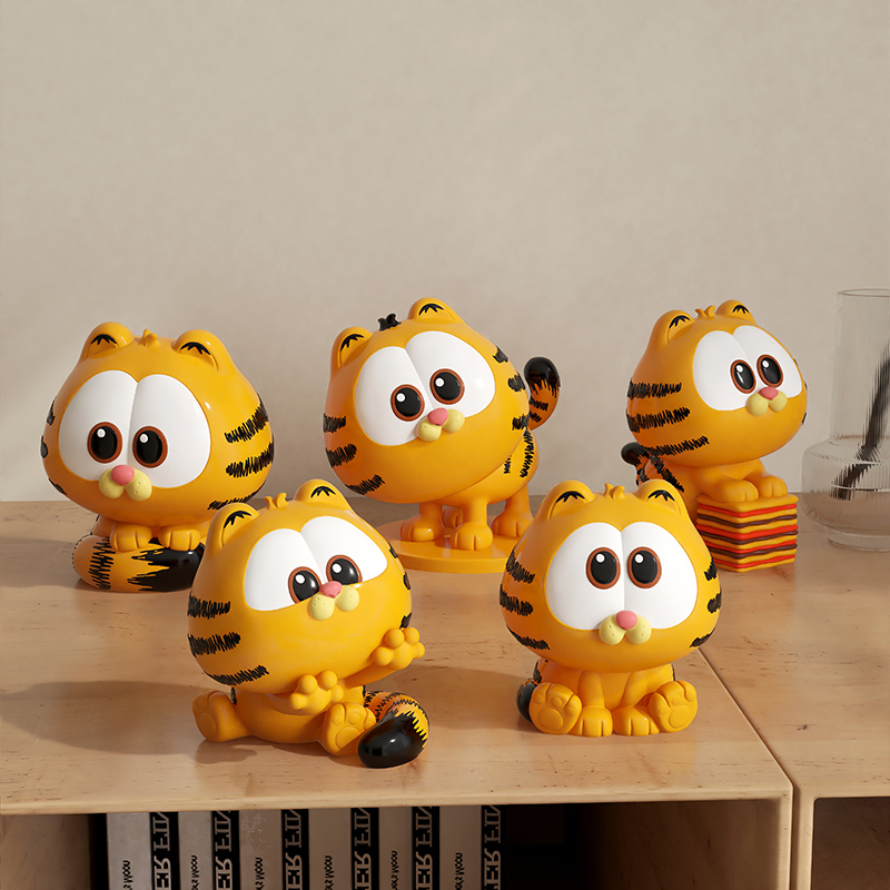 小加菲猫大电影联名周边办公桌面客厅软装饰品公仔生日送礼物摆件