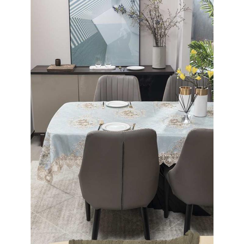 #欧式奢华家用简约长方形椭圆形正方形蕾丝布艺茶几台布餐桌布