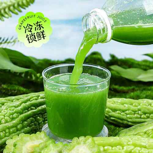 冷冻苦瓜原汁960ml 鲜果鲜榨果蔬汁苦瓜汁速冻非浓缩还原果汁