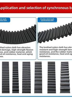 橡胶同步带120XL/122XL/124XL/126XL/128XL 齿形传动皮带