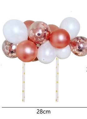 10pcs 5 Inch Metal Balloon Cake Topper Confetti Balloons