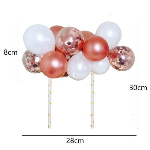 10pcs 5 Inch Metal Balloon Cake Topper Confetti Balloons
