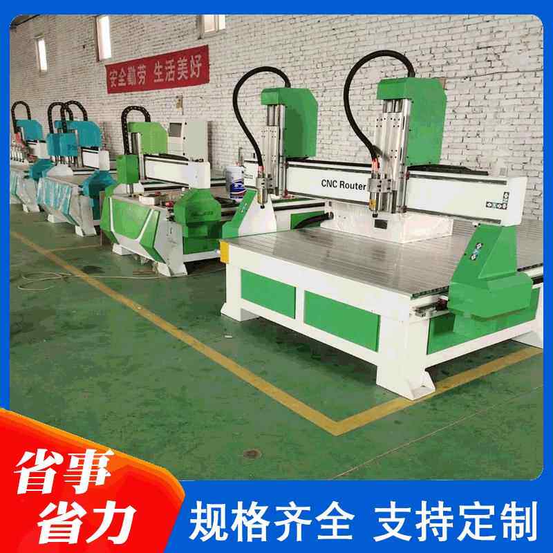 双头木工雕刻机棺材寿材龙凤图浮雕三工序切割机全自动雕刻开料机