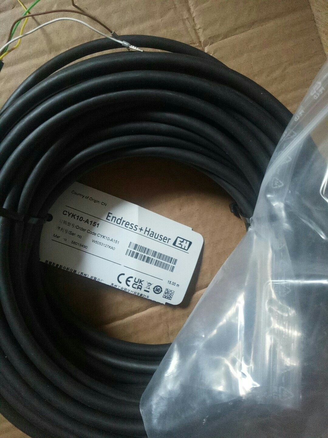 E+H线缆CTK10-A151全新原装正品，资料齐全，15米