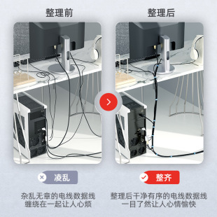 魔术贴理线带电源线网线束线带自由裁剪粘扣 猫眼扣多款 反扣