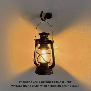 饰小灯 复古煤油灯床头小夜灯氛围灯家用卧室儿童睡眠灯桌面摆件装