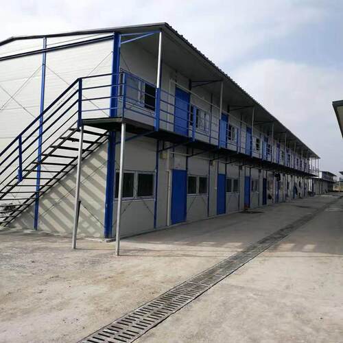 全新活动房彩钢板项目部K式轻钢组合房工地施工住人防火岩棉板房