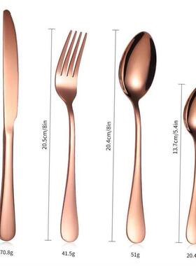24pcsWestern tableware cutlery set knife fork Silverware Set