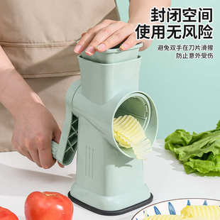 安全手摇切菜便捷多功能刨家用滚筒厨房风暴器切丝切菜丝神器