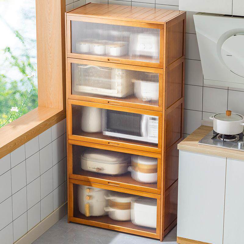 A8L能加宽带门厨房置架落地多层物F77HTT6S收纳柜子橱柜多功微波