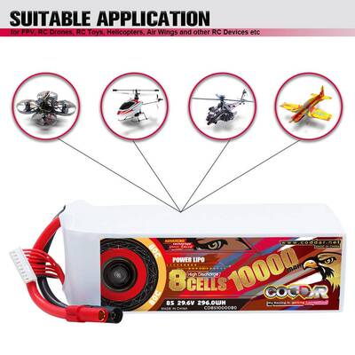 CODDAR鹰氪10000MAH 8S 29.6V 80C航模植保机10寸13寸穿越机锂电